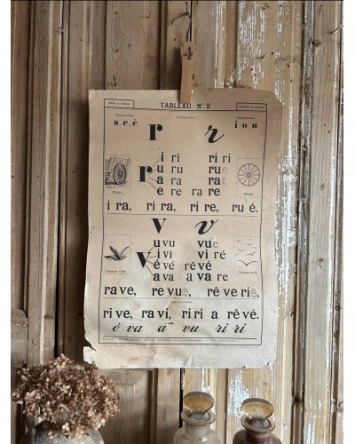 Anciennes affiches pédagogiques,  méthode de lecture Gabet & Gillard