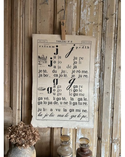 Anciennes affiches pédagogiques,  méthode de lecture Gabet & Gillard