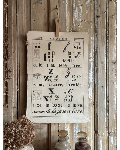 Anciennes affiches pédagogiques,  méthode de lecture Gabet & Gillard