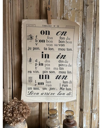 Anciennes affiches pédagogiques,  méthode de lecture Gabet & Gillard