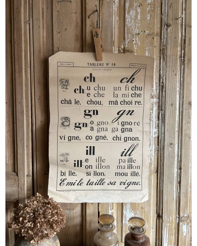 Anciennes affiches pédagogiques,  méthode de lecture Gabet & Gillard