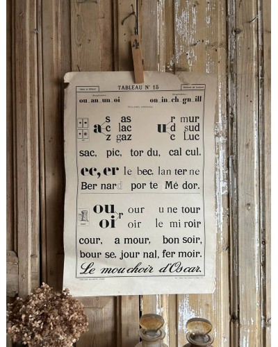 Anciennes affiches pédagogiques,  méthode de lecture Gabet & Gillard