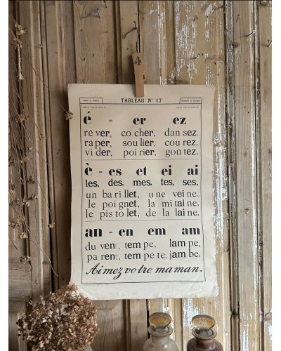 Anciennes affiches pédagogiques,  méthode de lecture Gabet & Gillard