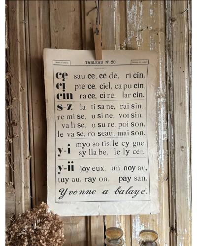 Anciennes affiches pédagogiques,  méthode de lecture Gabet & Gillard