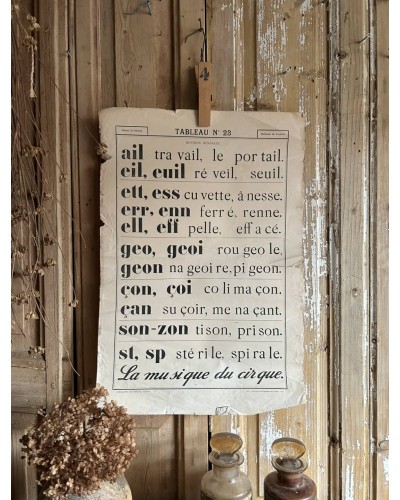 Anciennes affiches pédagogiques,  méthode de lecture Gabet & Gillard