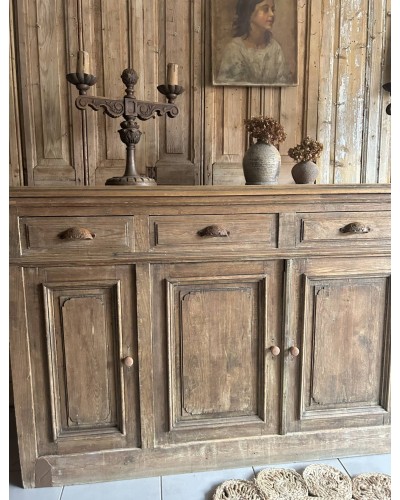 Ancien meuble d'atelier en bois, buffet