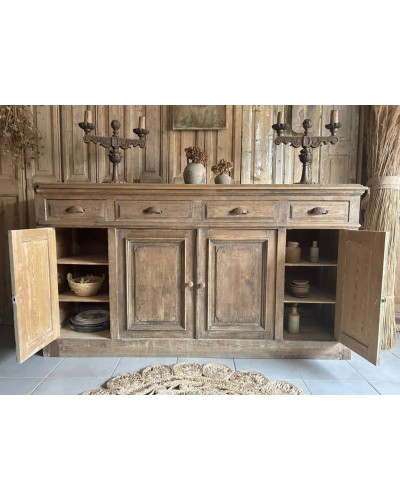 Ancien meuble d'atelier en bois, buffet
