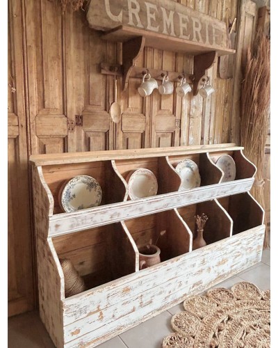 Ancien meuble grainetier, meuble à casiers vintage