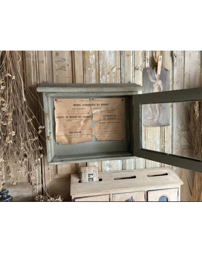 Ancienne vitrine d'affichage  La Poste - PTT année 1950