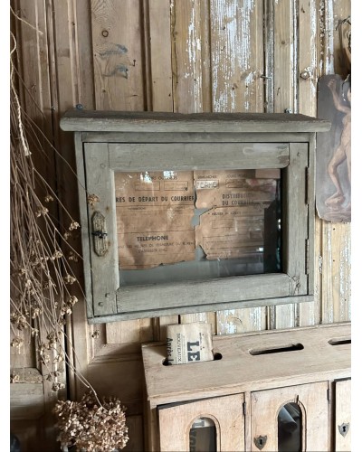 Ancienne vitrine d'affichage  La Poste - PTT année 1950