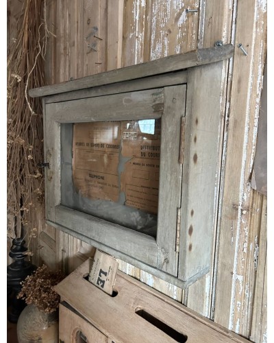 Ancienne vitrine d'affichage  La Poste - PTT année 1950