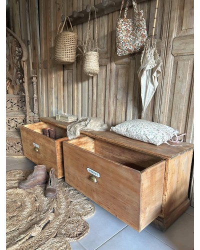 Meuble banquette à tiroirs