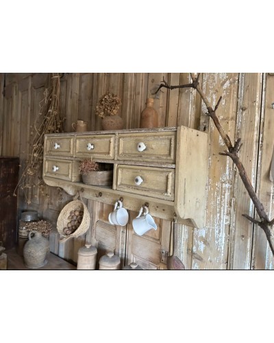 Archelle ancienne à tiroirs & patère