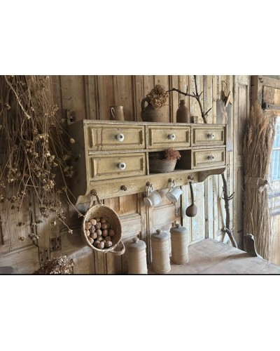 Archelle ancienne à tiroirs & patère