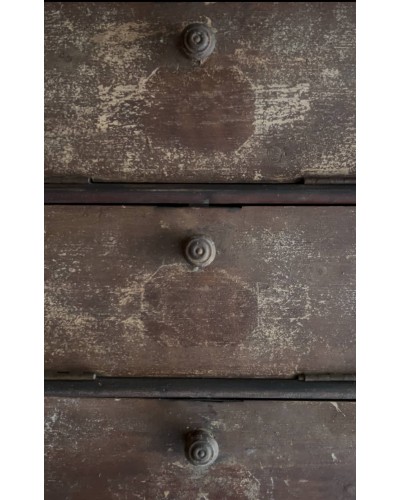 Ancien meuble de métier à clapets, patine d'origine