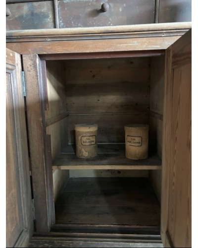 Ancien meuble de métier à clapets, patine d'origine