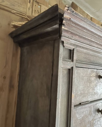 Ancien meuble de métier à clapets, patine d'origine