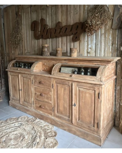 Ancien meuble de commerce à clapets