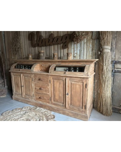 Ancien meuble de commerce à clapets