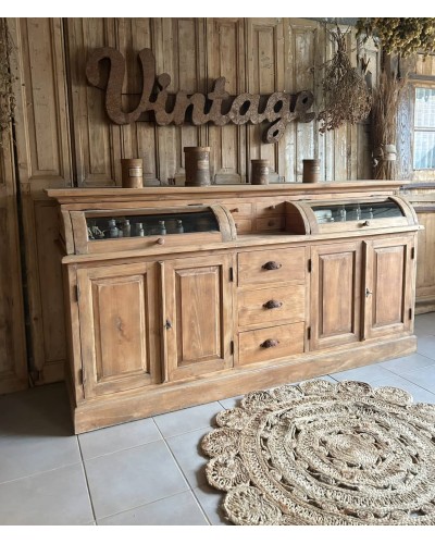 Ancien meuble de commerce à clapets