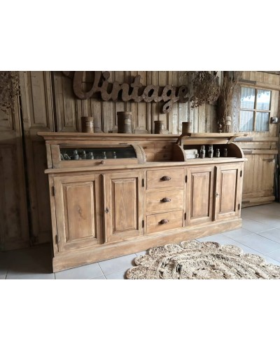 Ancien meuble de commerce à clapets