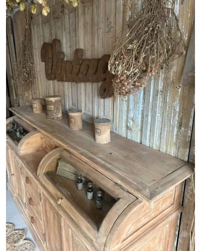 Ancien meuble de commerce à clapets