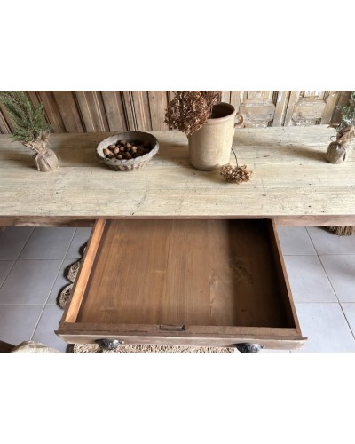 Grande table de ferme, 292 cm de charme brut