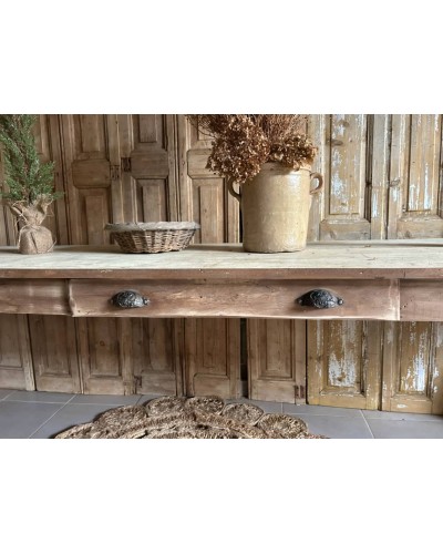 Grande table de ferme, 292 cm de charme brut