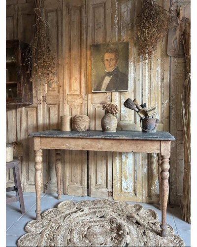 Ancienne table de bistrot, console