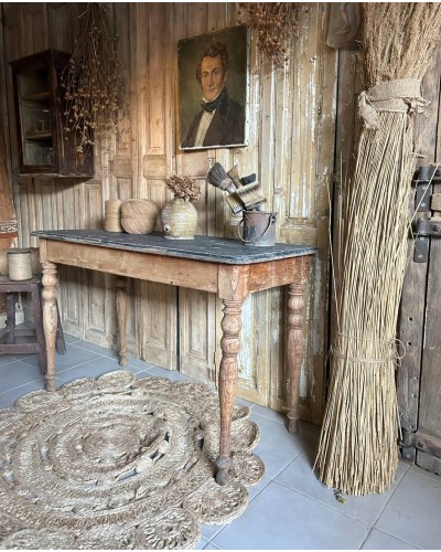 Ancienne table de bistrot, console