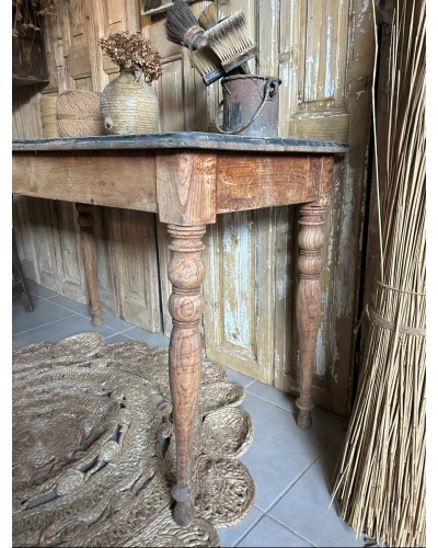 Ancienne table de bistrot, console