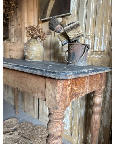Ancienne table de bistrot, console