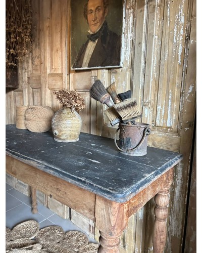 Ancienne table de bistrot, console