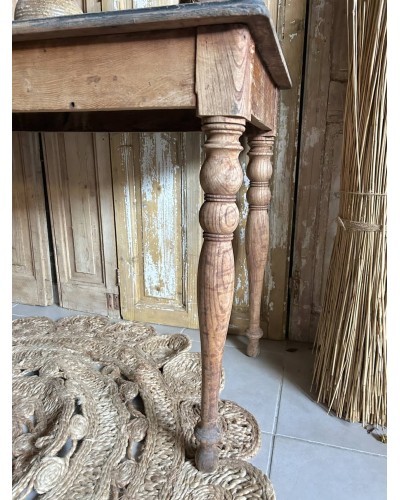 Ancienne table de bistrot, console