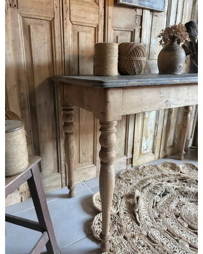 Ancienne table de bistrot, console