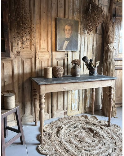 Ancienne table de bistrot, console