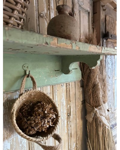 Grande étagère ancienne avec patères