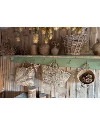 Grande étagère ancienne avec patères