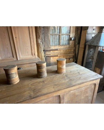 Grand comptoir 12 tiroirs ancien