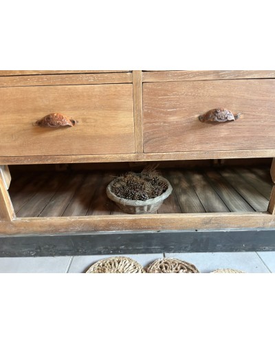 Grand comptoir 12 tiroirs ancien