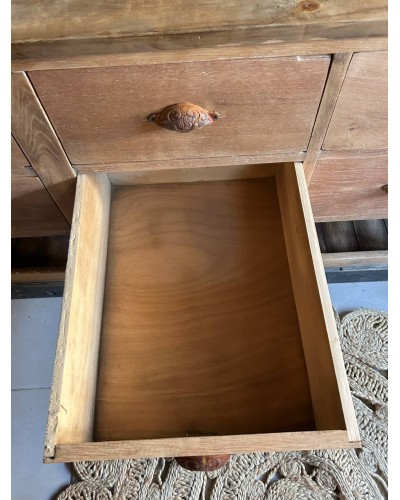 Grand comptoir 12 tiroirs ancien