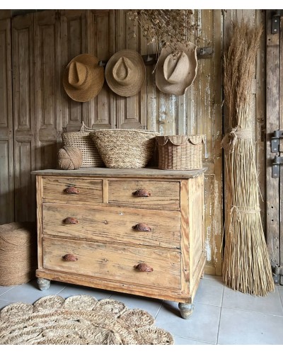 Jolie Commode ancienne en sapin - Patine douce et naturelle - Esprit maison de campagne