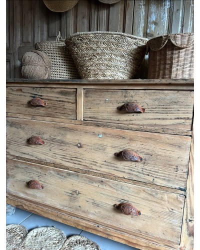Jolie Commode ancienne en sapin - Patine douce et naturelle - Esprit maison de campagne