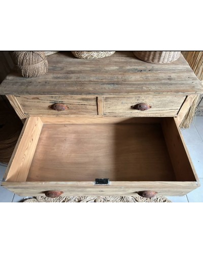 Jolie Commode ancienne en sapin - Patine douce et naturelle - Esprit maison de campagne