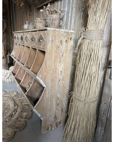 Ancien grainetier en bois - Meuble de métier authentique