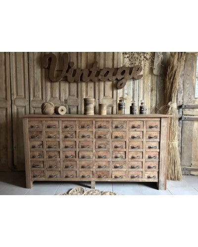 Ancien meuble de métier à multiple tiroirs