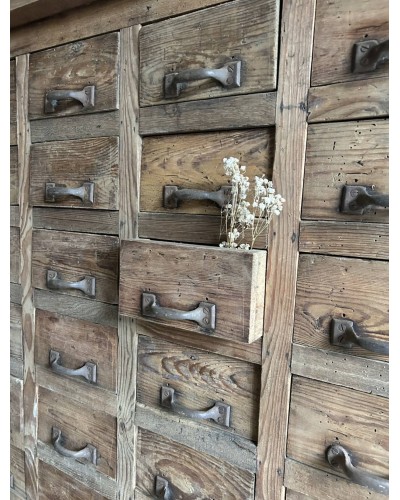 Ancien meuble de métier à multiple tiroirs