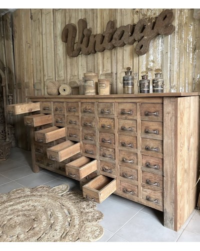 Ancien meuble de métier à multiple tiroirs