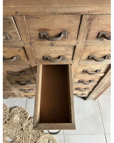 Ancien meuble de métier à multiple tiroirs