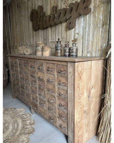 Ancien meuble de métier à multiple tiroirs